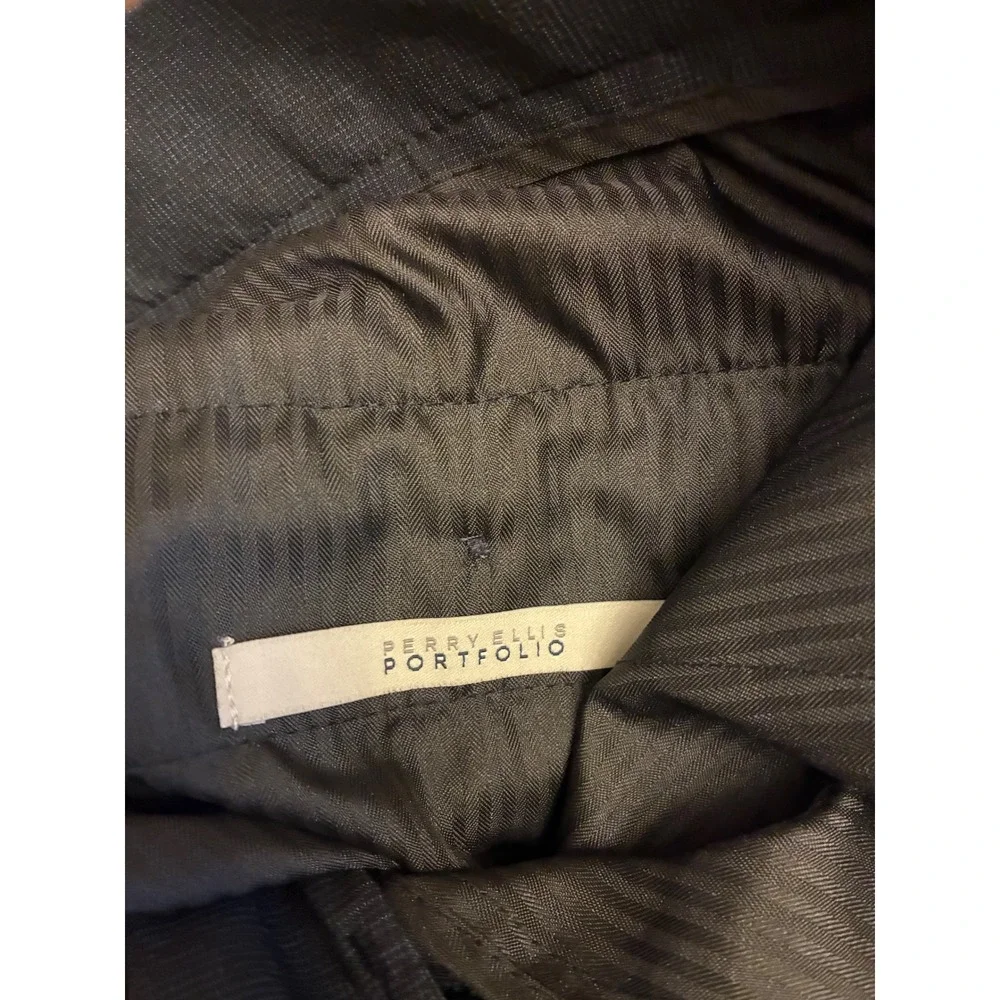 Perry Ellis Navy Very Slim Pants Men Size 30x32 Office Special Occasion Slacks